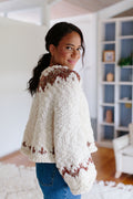 Exhale Sweater ~ French Vanilla / Sierra Redwood Sample 16