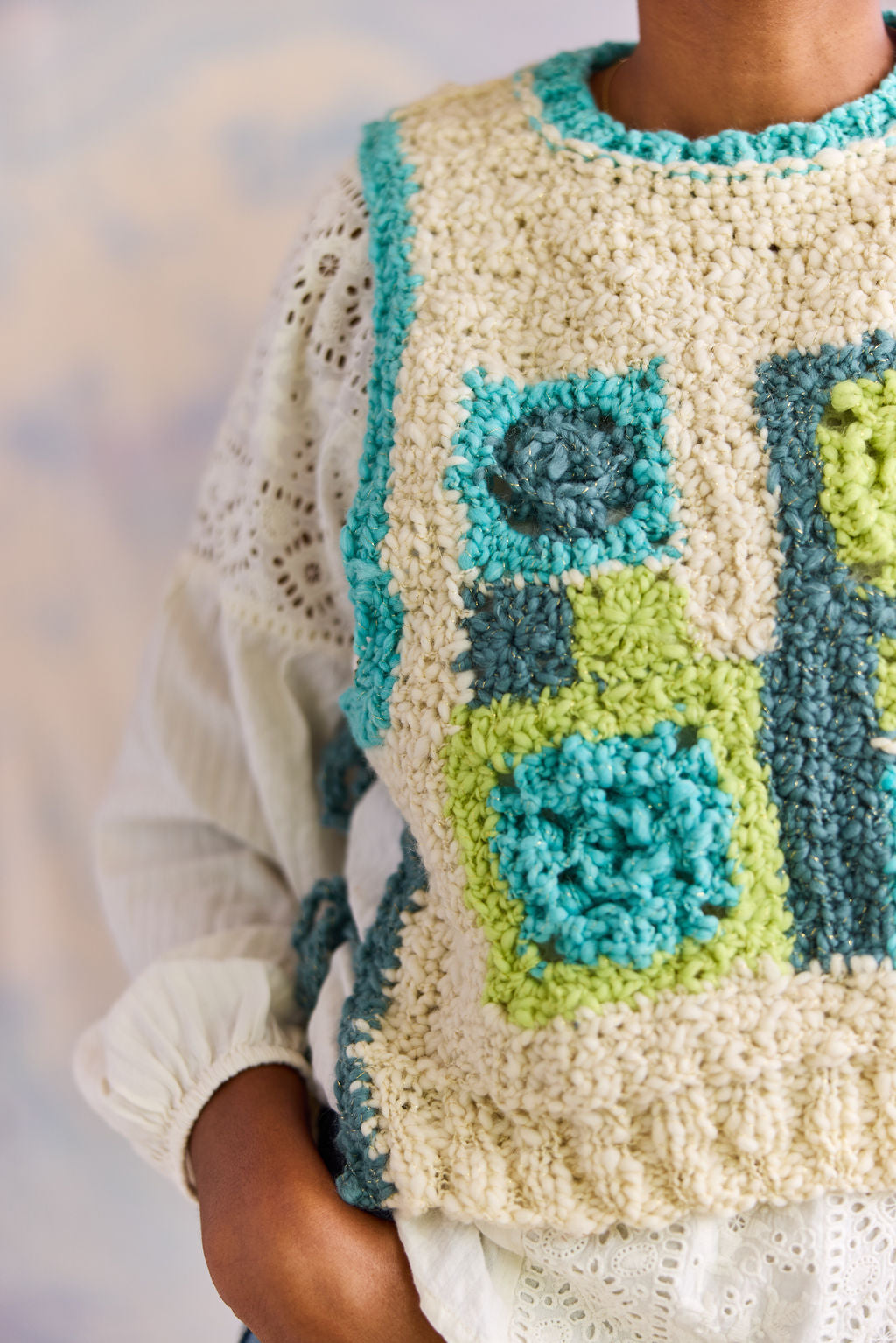 Wandering Patch Vest Pattern – Knit Collage