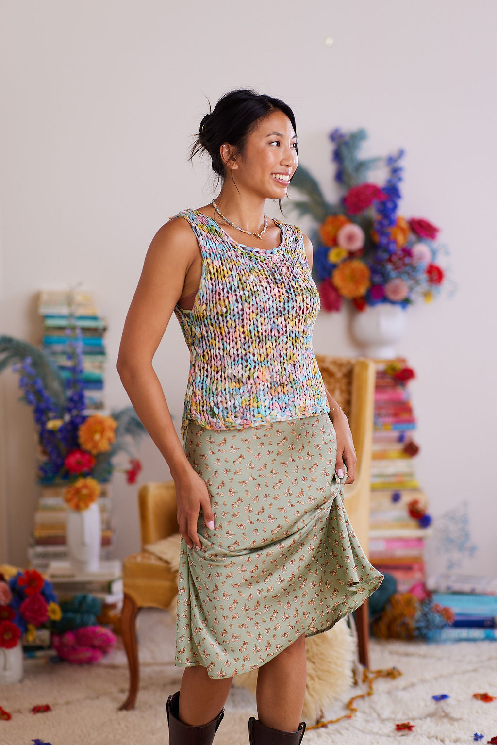 Waterfall Tank Pattern – Knit Collage