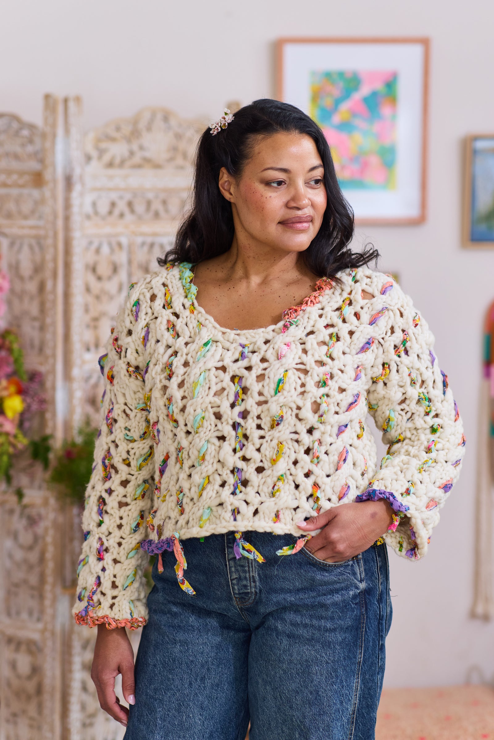 Wildflower Trellis Sweater ~ Knitalong Kit
