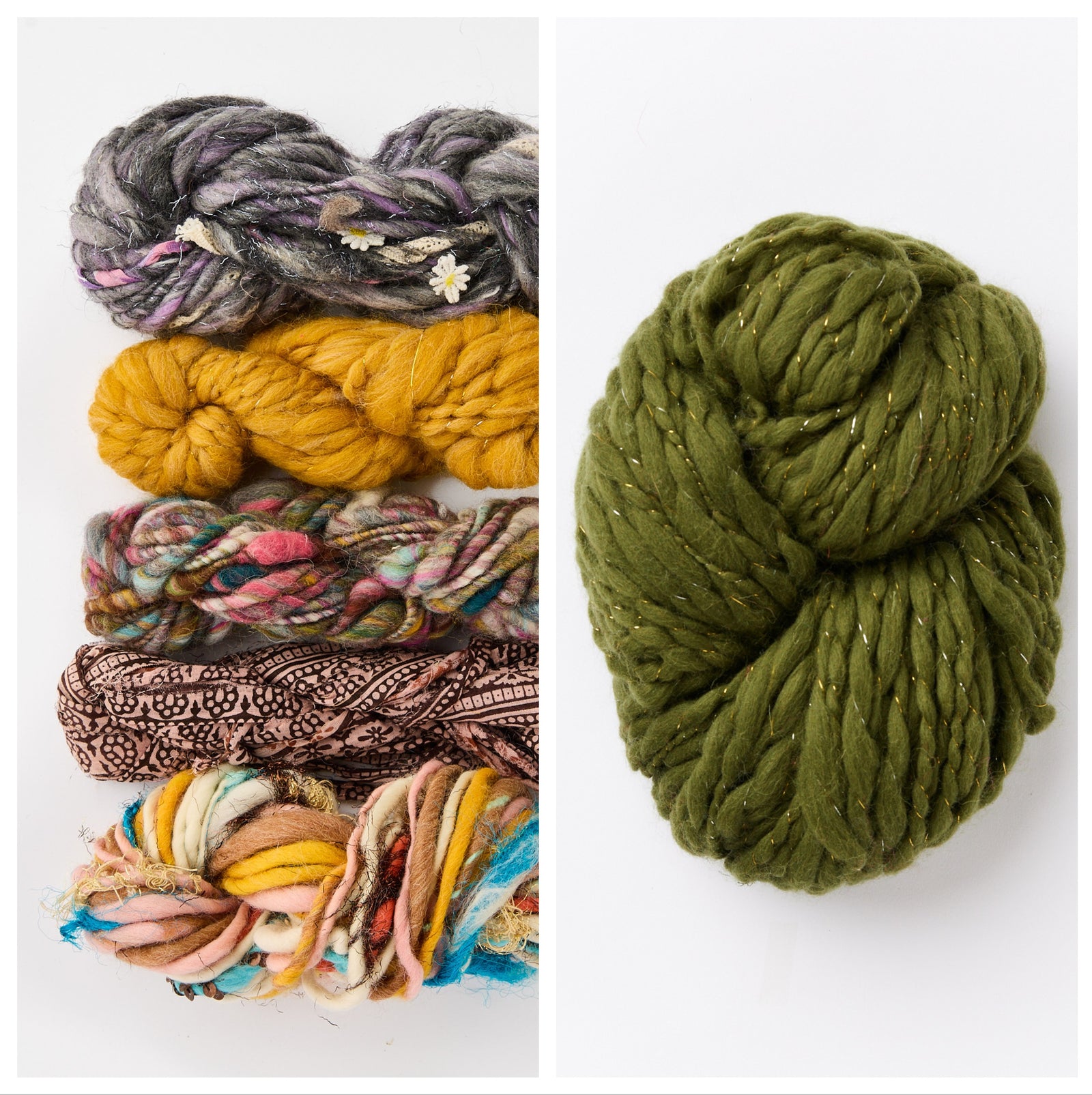 Bonfire Crescent Shawl Kit