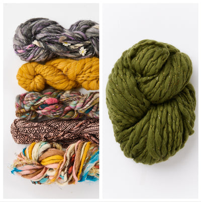 Bonfire Crescent Shawl Kit