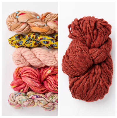 Bonfire Crescent Shawl Kit