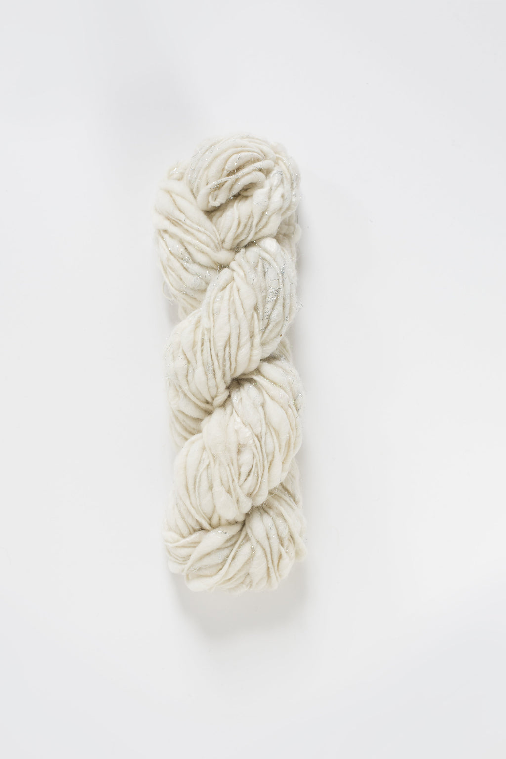 Cast Away Yarn hand knitting yarn - chunky bulky handspun yarn in Coconut Sparkle