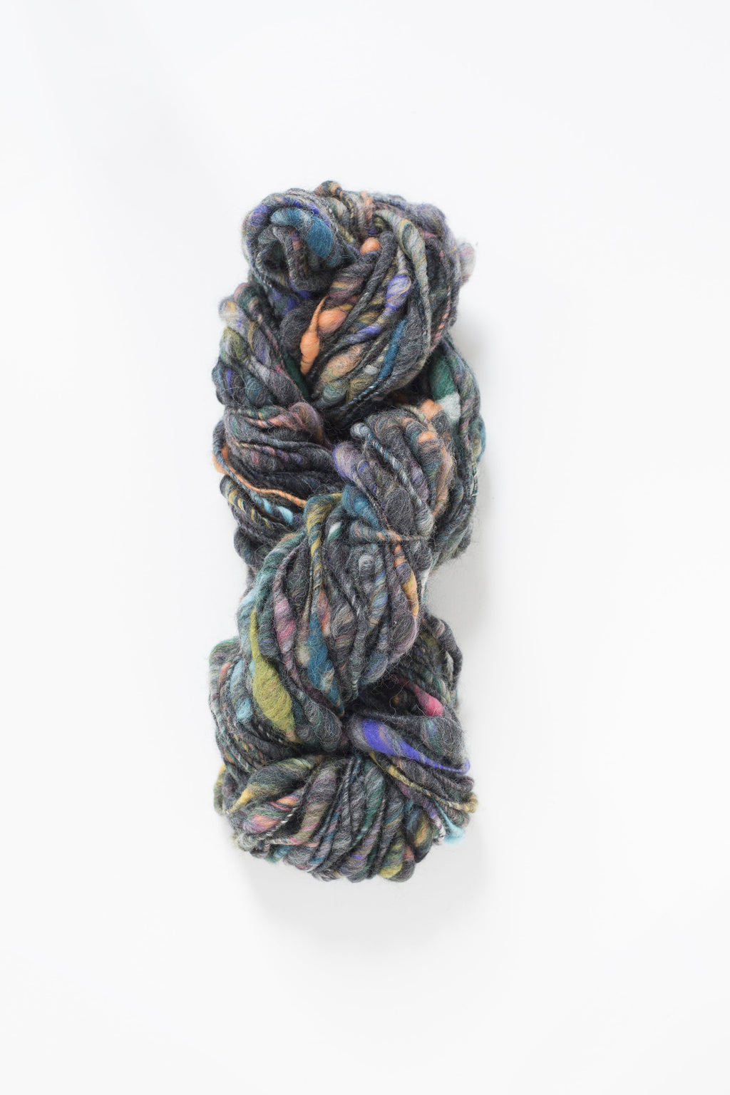 Cast Away Yarn hand knitting yarn - chunky bulky handspun yarn in Charcoal Blossom