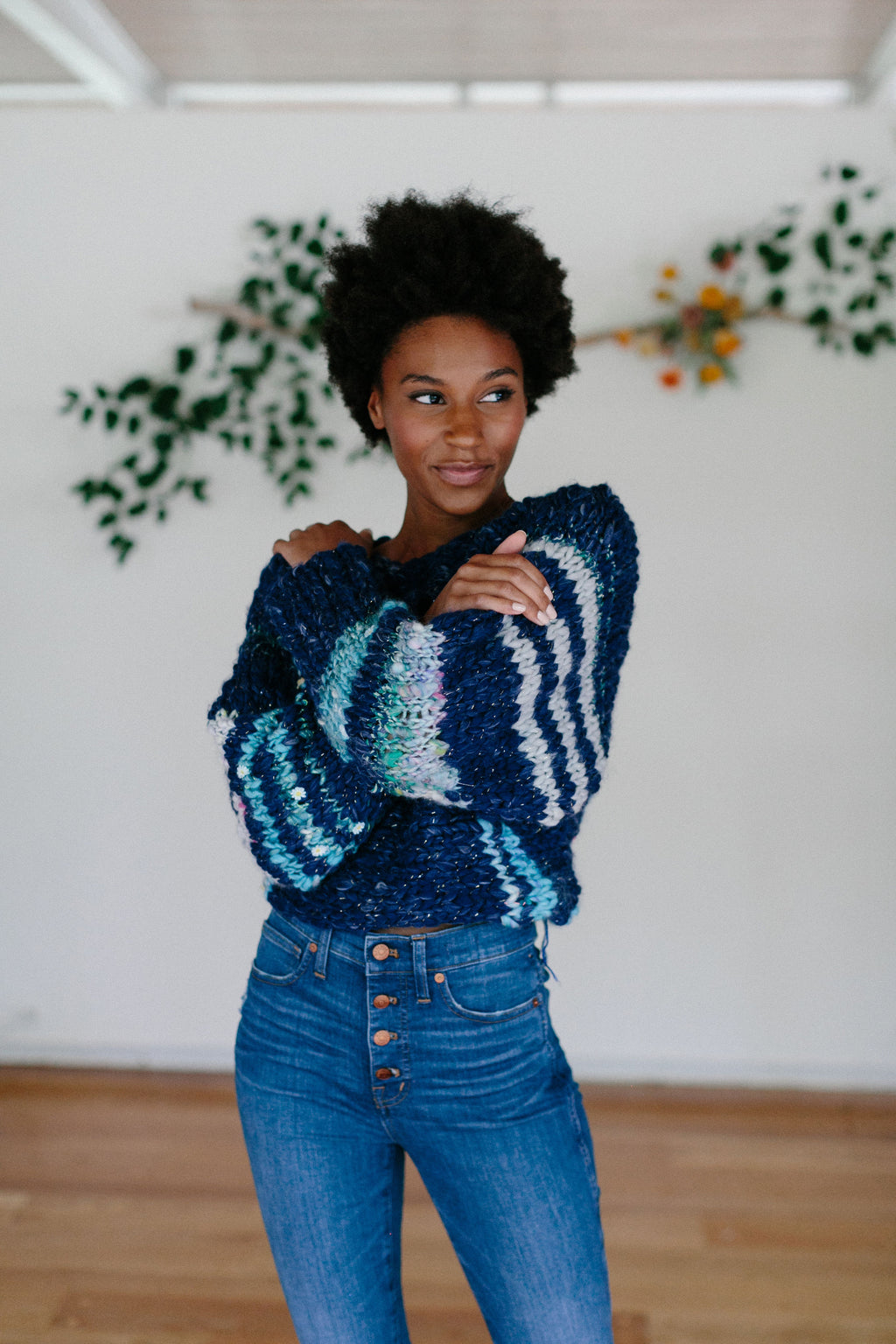 Knit Collage Be Mine Striped Sweater Pattern