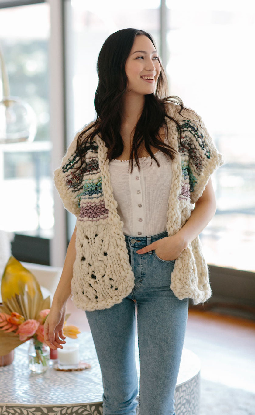 Knit Collage Beachy Cardi Pattern