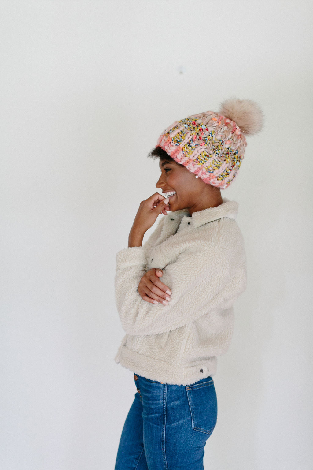 Big Sky Brioche Hat Pattern Knit Collage