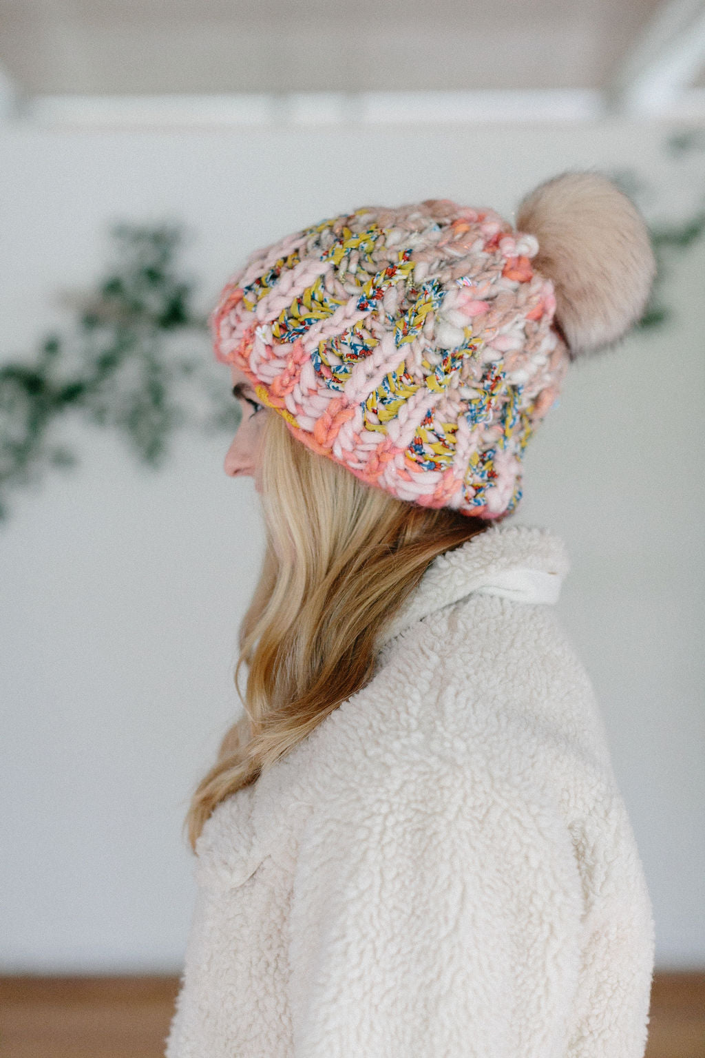 Big Sky Brioche Hat Pattern Knit Collage