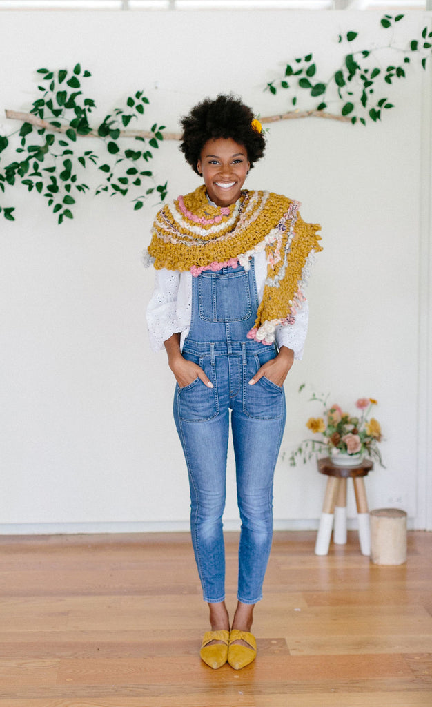 Bonfire Crescent Shawl Kit