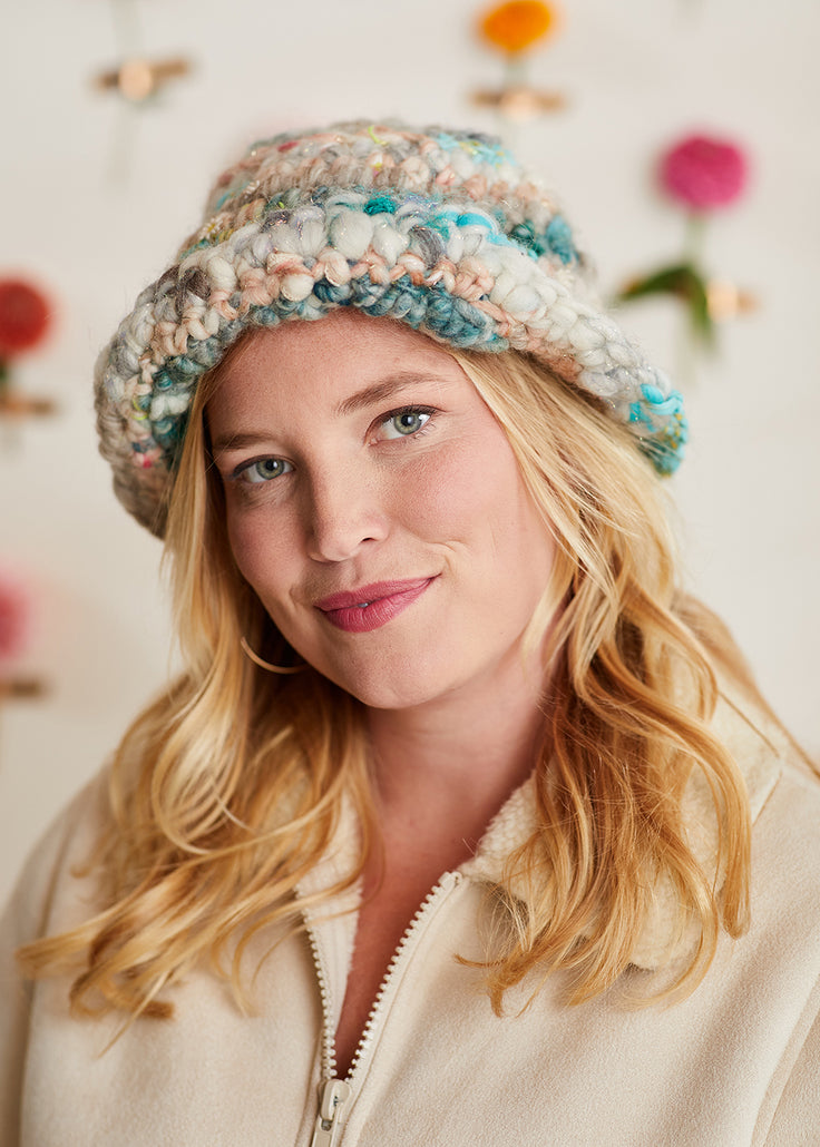 Crocheted Fall Bouquet Bucket Hat