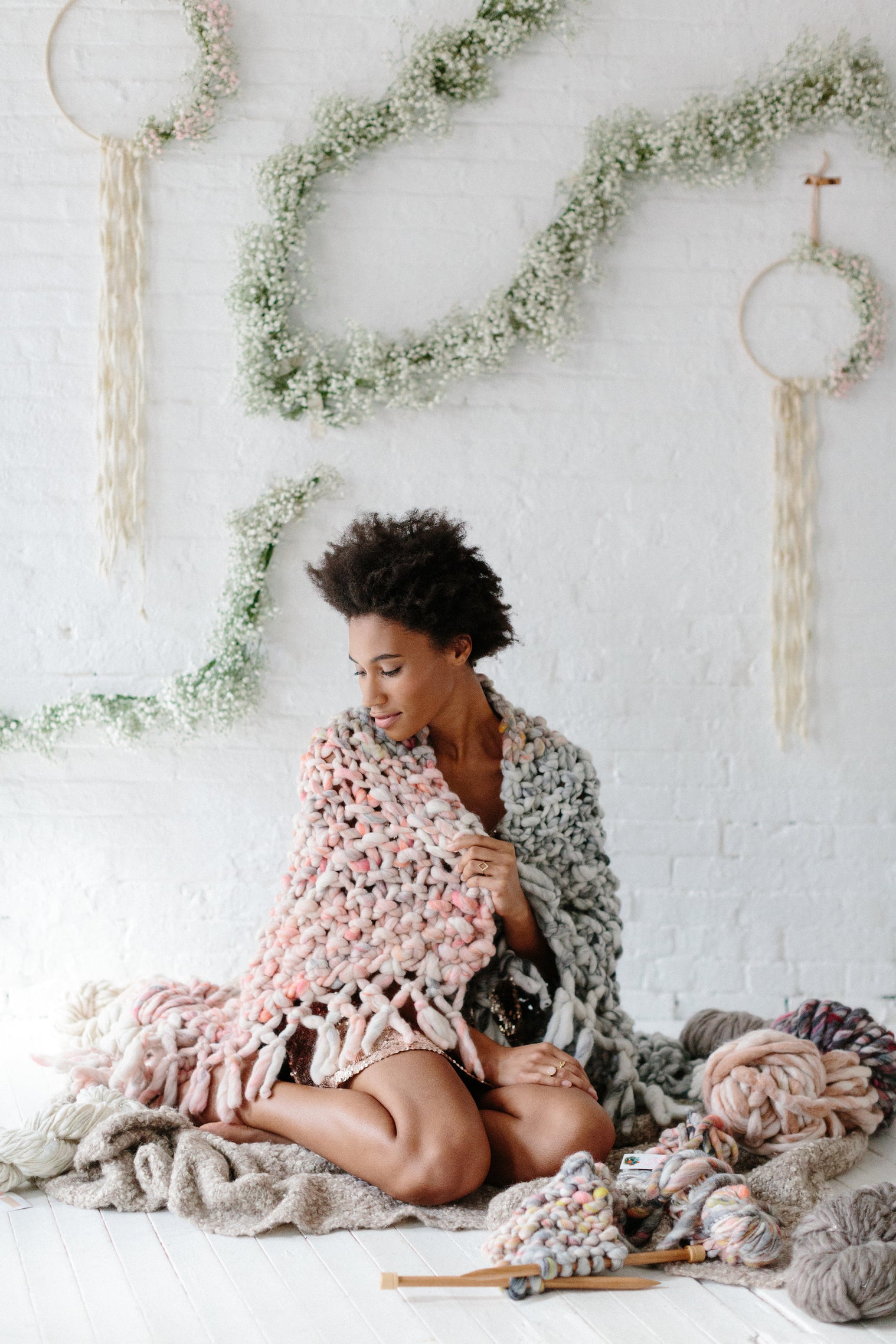 Knit Collage Wanderlust Ombre Knit Blanket Pattern