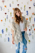 Knit Collage Starburst Cloud Poncho Pattern Crochet pattern for bulky chunky yarn