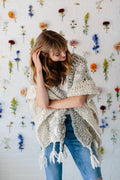 Knit Collage Starburst Cloud Poncho Pattern Crochet pattern for bulky chunky yarn