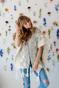 Knit Collage Starburst Cloud Poncho Pattern Crochet pattern for bulky chunky yarn