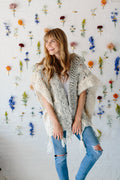Knit Collage Starburst Cloud Poncho Pattern Crochet pattern for bulky chunky yarn