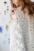 Knit Collage Starburst Cloud Poncho Pattern Crochet pattern for bulky chunky yarn