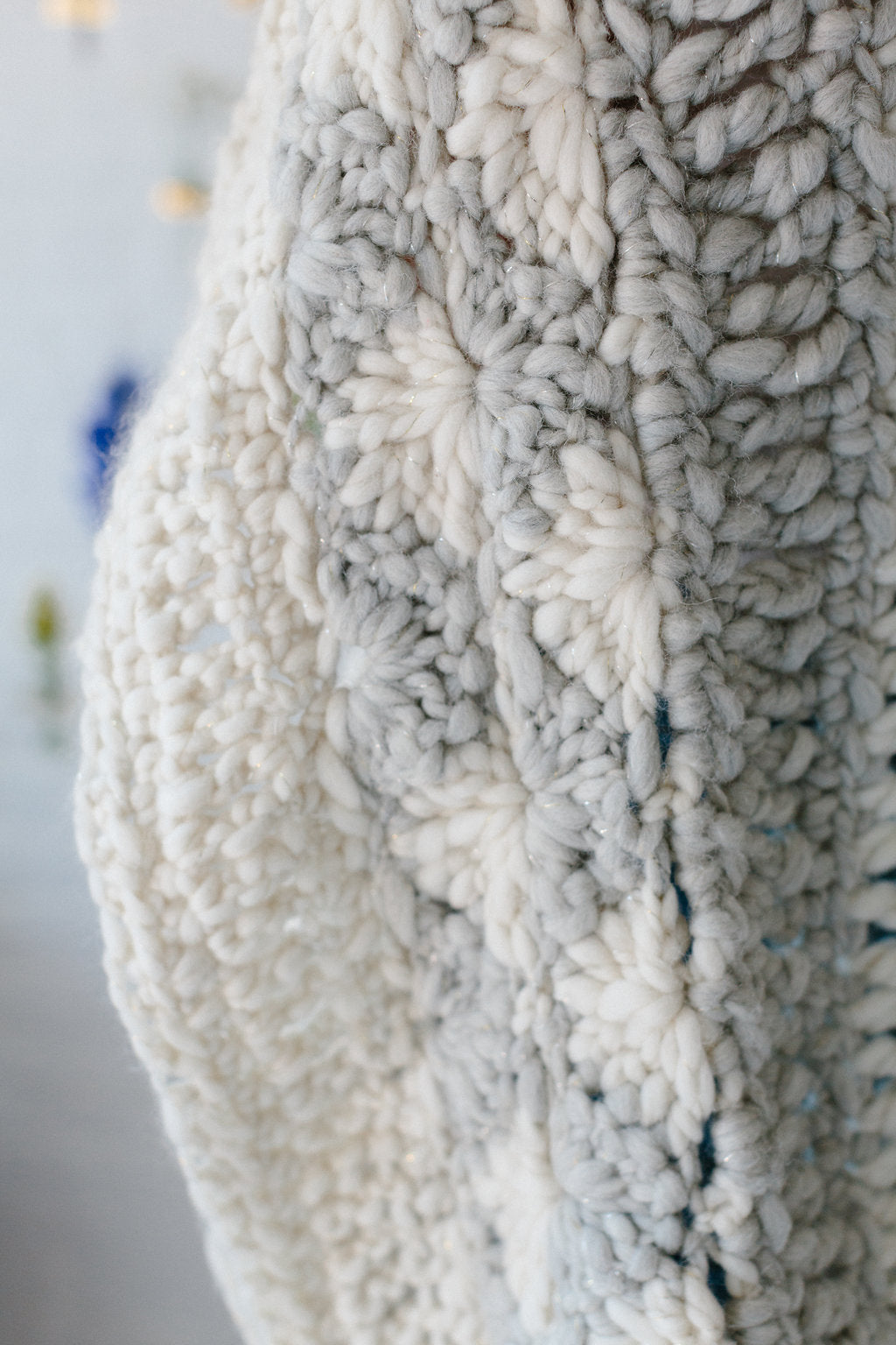 Knit Collage Starburst Cloud Poncho Pattern Crochet pattern for bulky chunky yarn