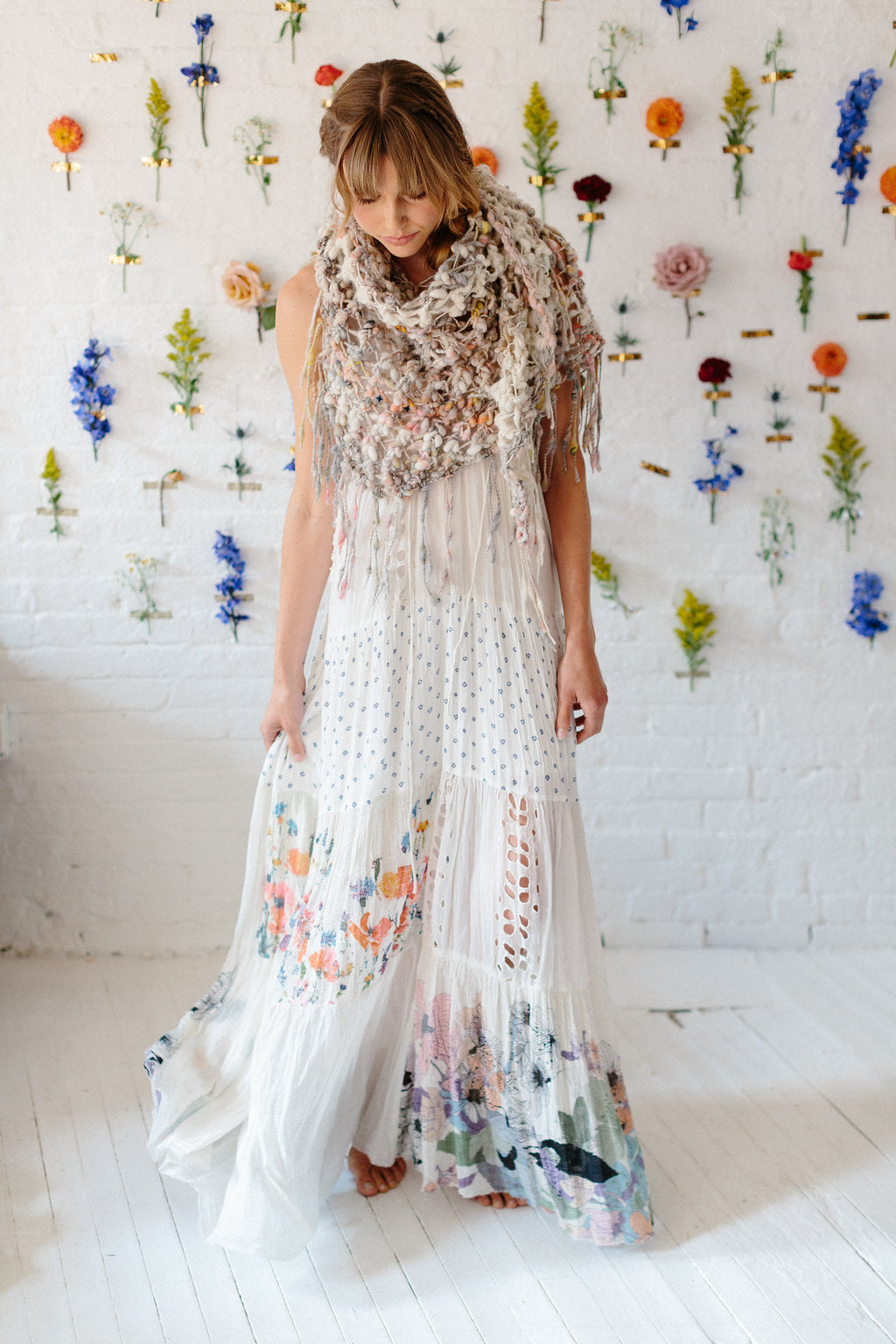 Color Dipped Twinkle Shawl Knit Collage Knitting Pattern