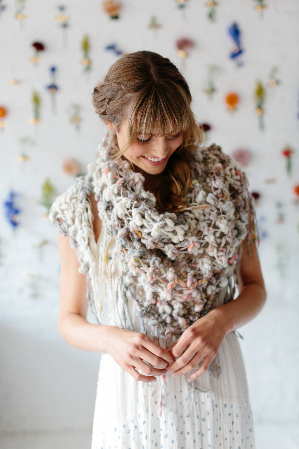 Color Dipped Twinkle Shawl Knit Collage Knitting Pattern