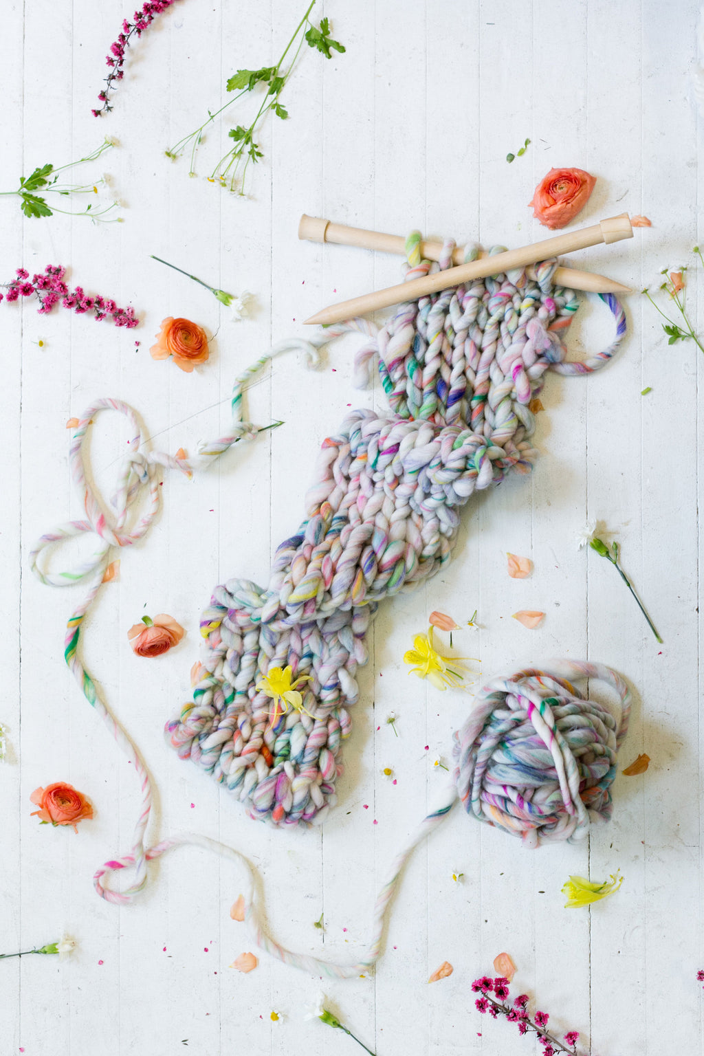 Wanderlust in Frolic ~ knit in a simple scarf