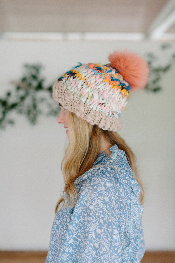 Knit Collage Gypsy Stash Hat Family Knitting Patterns