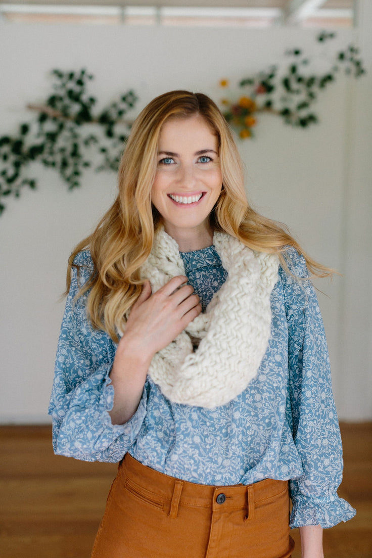 Knit Collage Herringbone Lace Cowl and Scarf Patterns