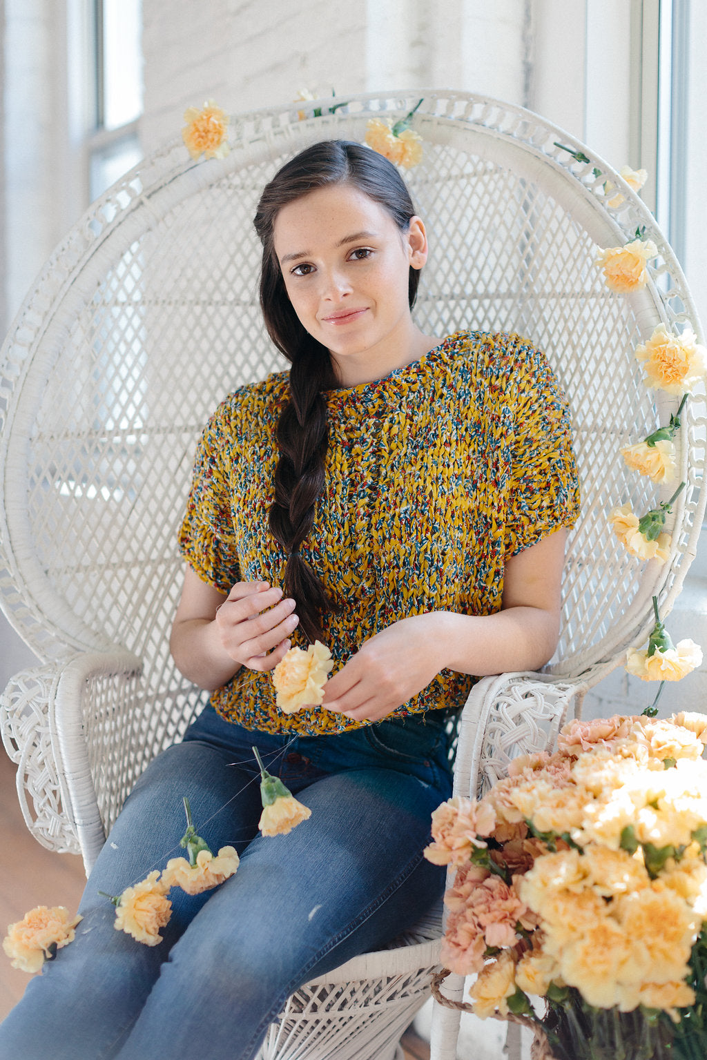Knit Collage High Vibes Tee Pattern Wildflower Yarn