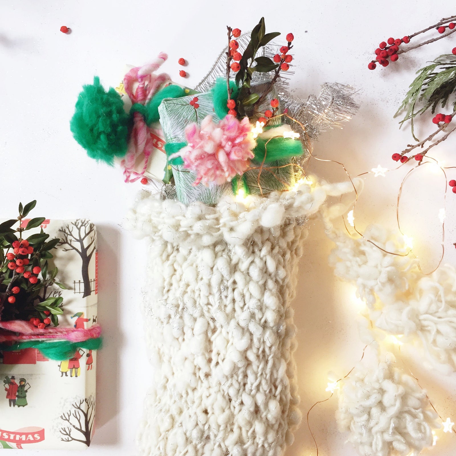 Knit Collage Holiday Stocking Knitting Pattern