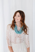 Wanderful Necklace - knit collage knitting pattern, chunky yarn 