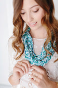 Wanderful Necklace - knit collage knitting pattern, chunky yarn 