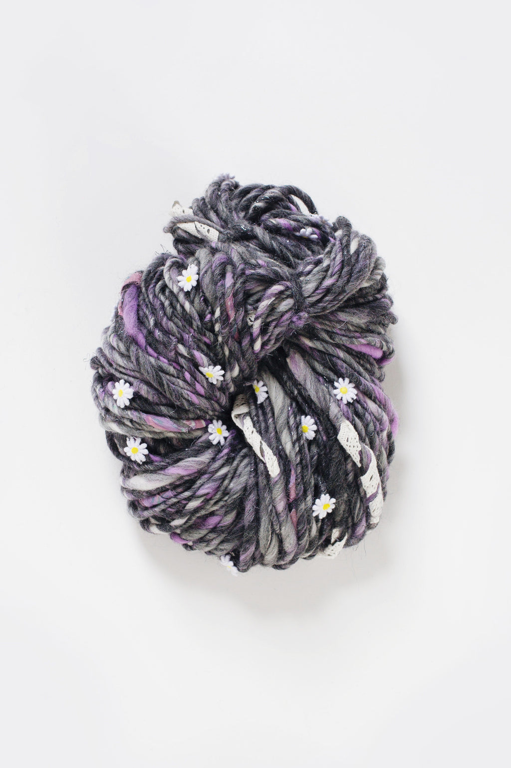 Daisy Chain Yarn in Hyacinth Purple by Knit Collage - Chunky bulky Hand knitting yarn