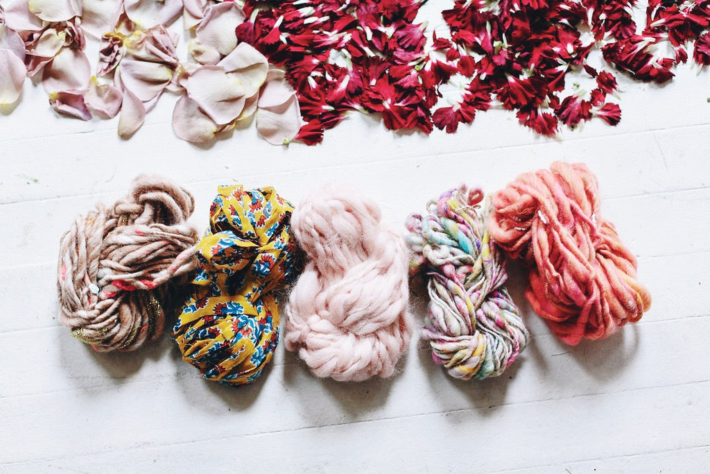 Mini Skein Sampler Kit Knit Collage in Rose