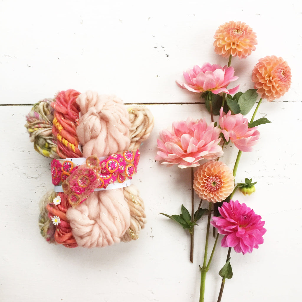 Mini Skein Sampler Kit Knit Collage in Rose