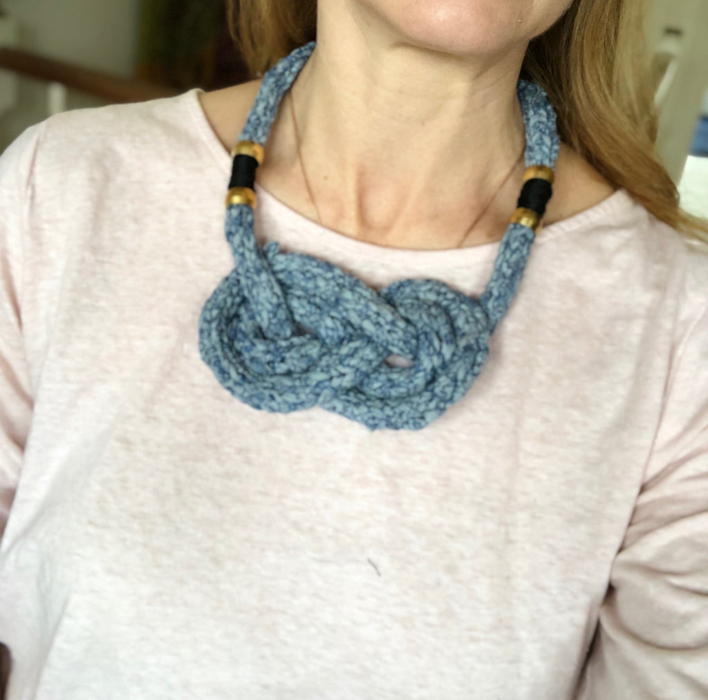 Knit Collage Cosmic Knot Necklace Pattern