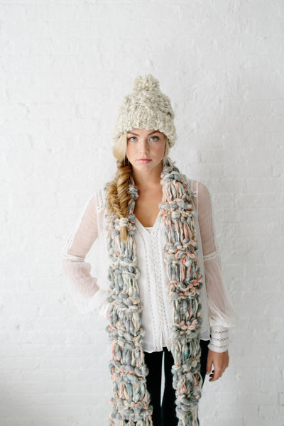 Knit Collage Marled Cocoon Scarf Knitting Pattern