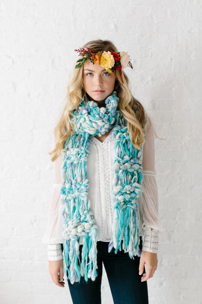 Knit Collage Marled Cocoon Scarf Knitting Pattern