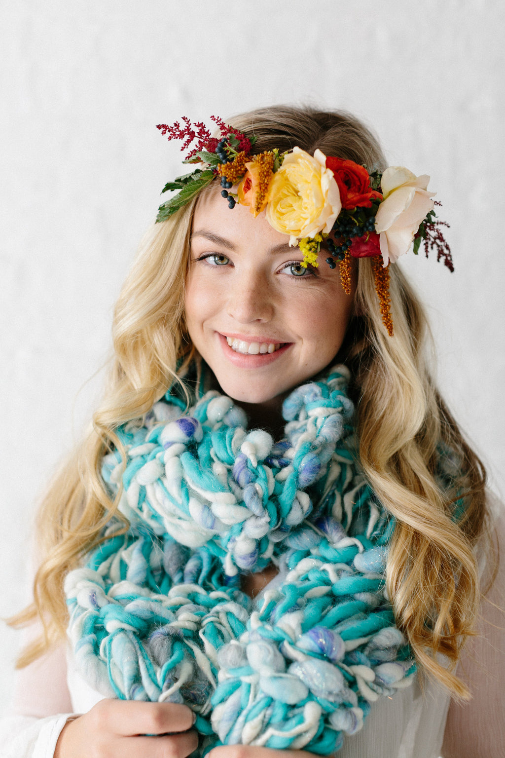 Knit Collage Marled Cocoon Scarf Knitting Pattern
