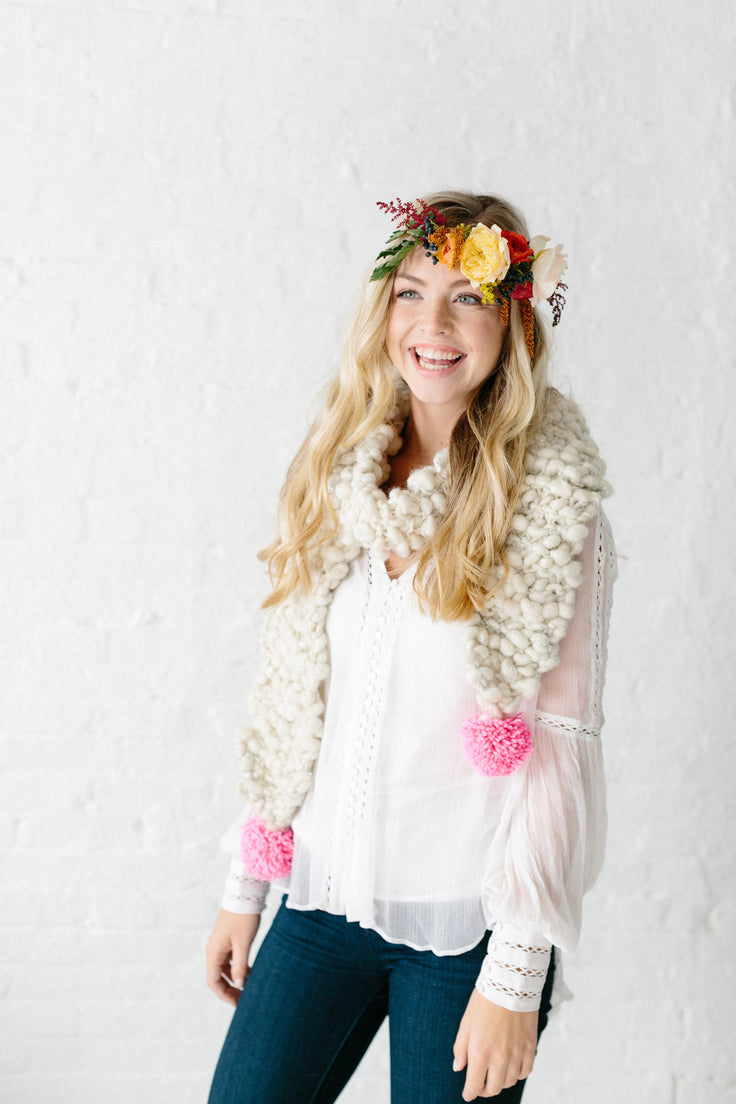 Knit Collage Bright Spot Scarf Knitting Pattern