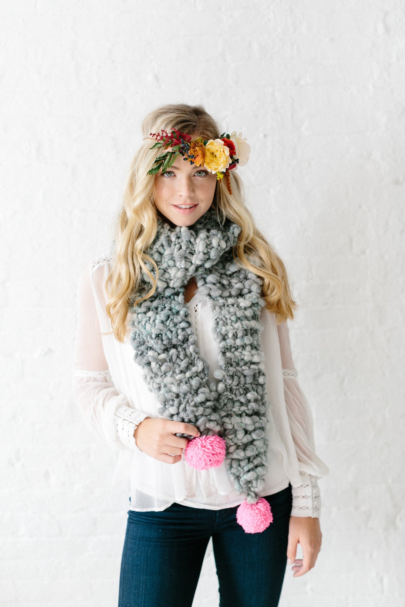 Knit Collage Bright Spot Scarf Knitting Pattern