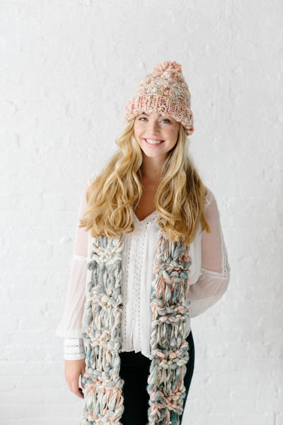 Knit Collage Marled Cocoon Scarf Knitting Pattern