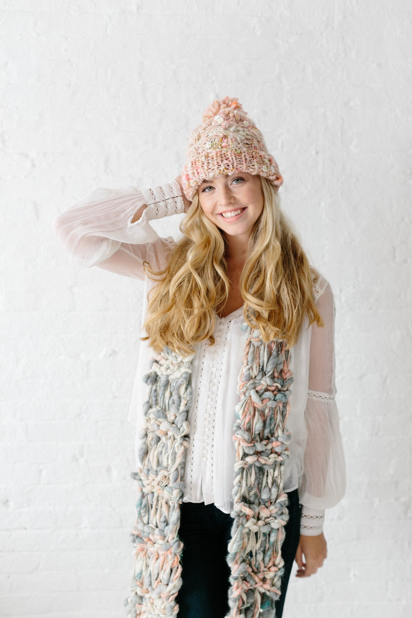Knit Collage Marled Cocoon Scarf Knitting Pattern