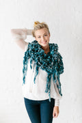 Knit Collage Runaway Fringe Cowl Pattern