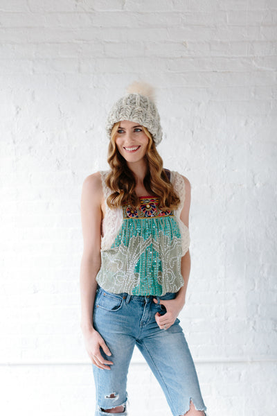 Joie Brioche Hat Knit Collage - chunky yarn knitting pattern