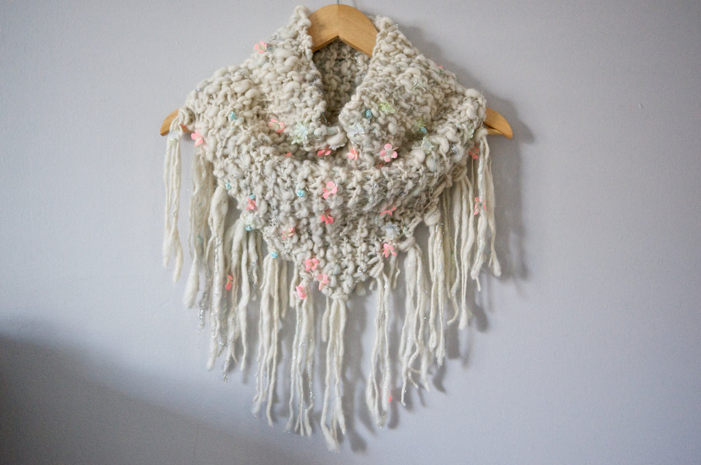 Knit Collage Keep Me Cozy Fringe Cowl