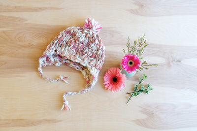 Knit Collage Modern Earflap Hat Pattern