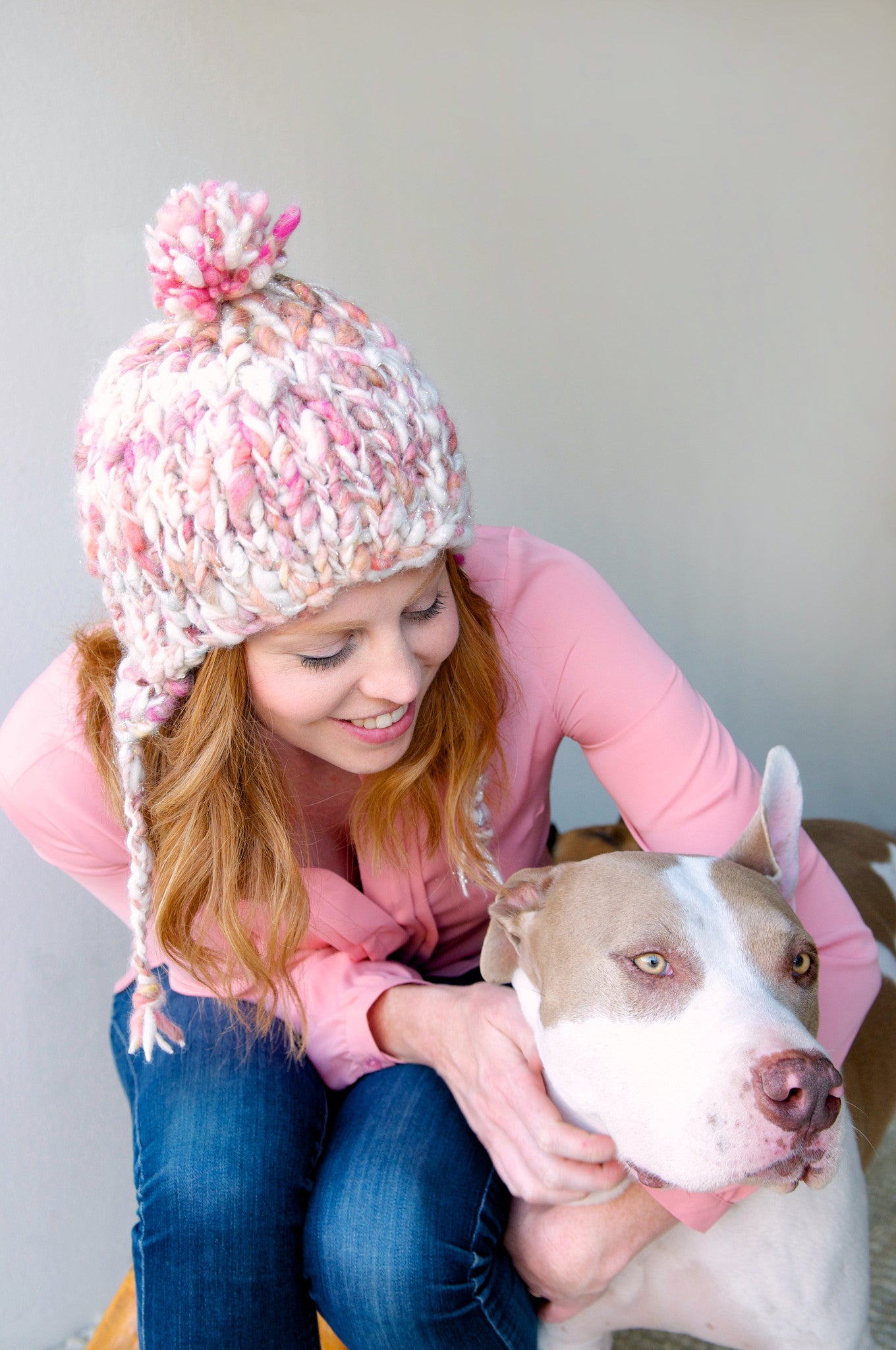 Knit Collage Modern Earflap Hat Pattern
