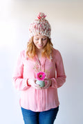 Knit Collage Modern Earflap Hat Pattern