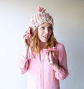 Knit Collage Modern Earflap Hat Pattern