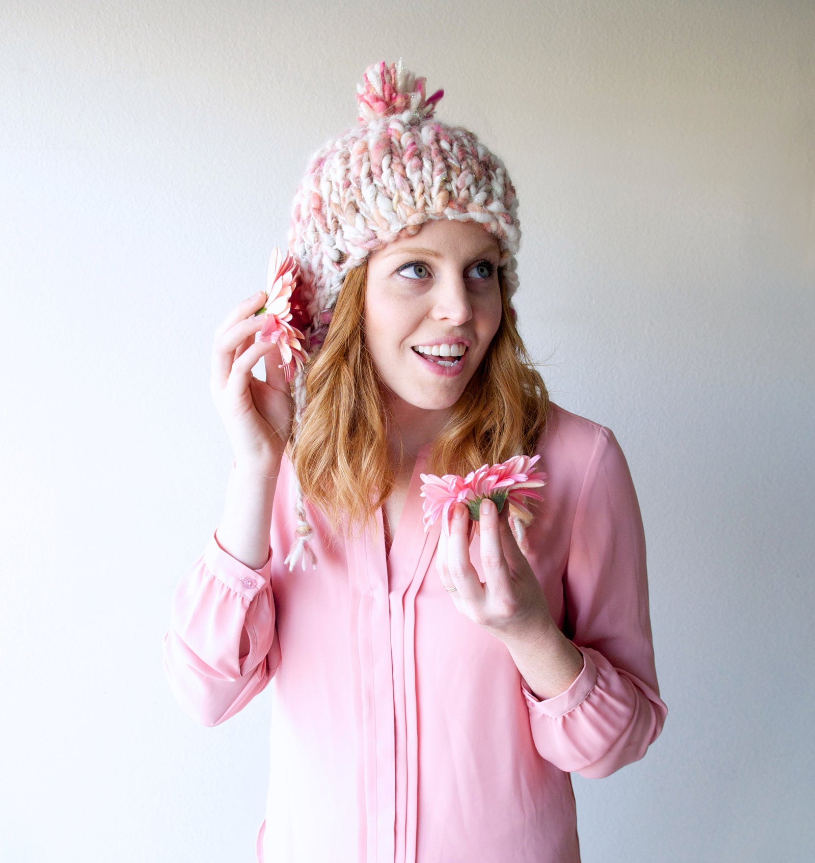 Knit Collage Modern Earflap Hat Pattern